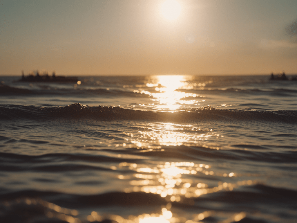 A beautiful sunset over&nbsp;sea