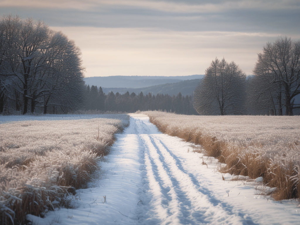 Snow covered fields and trees – December&nbsp;2022