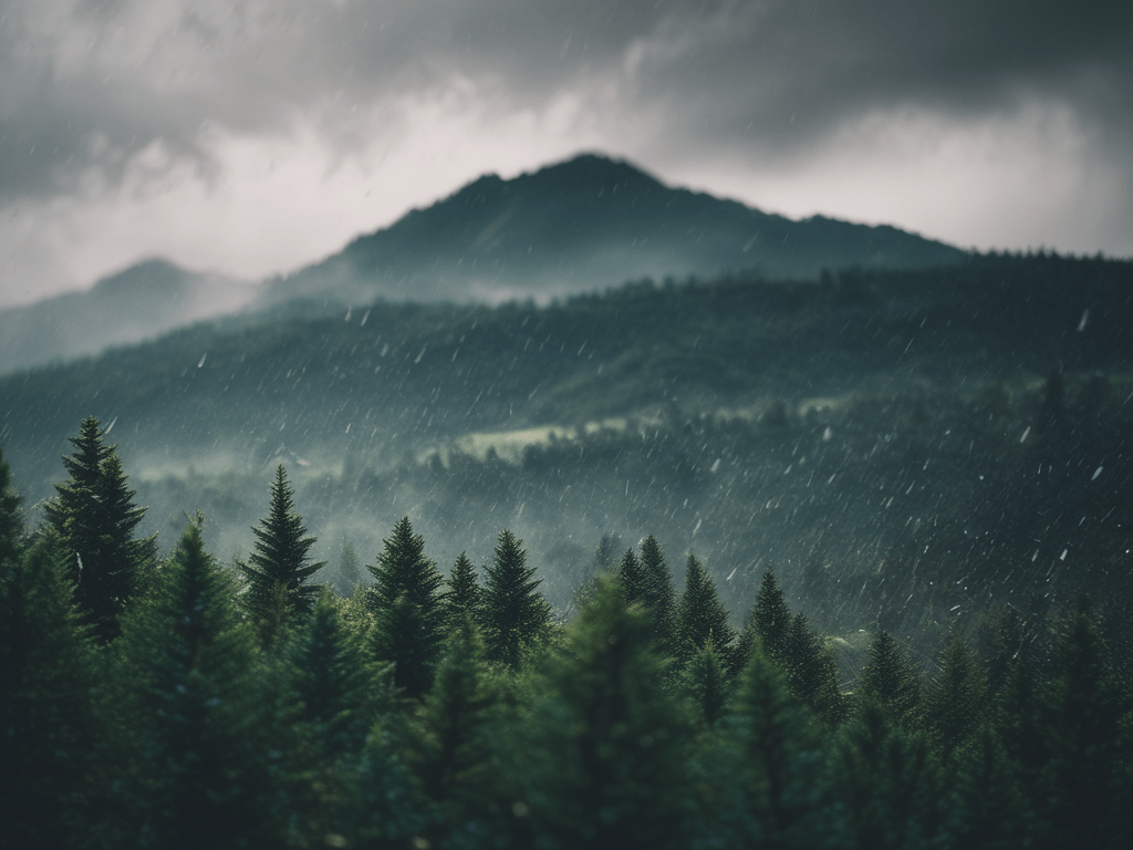 A raining day on the&nbsp;mountain